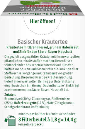 Kräutertee Basisch mit Zink (8 Beutel) Bad Heilbrunner