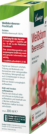 Weißdorn Beerensaft für Herz und Kreislauf Kneipp