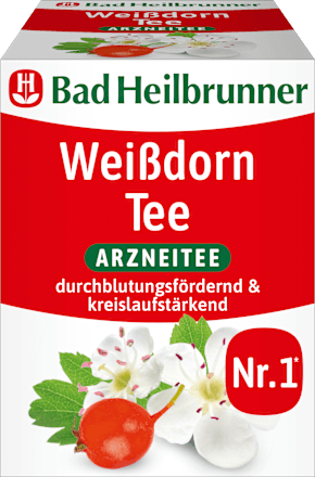 Arzneitee, Weißdorn Tee (8 Beutel) Bad Heilbrunner