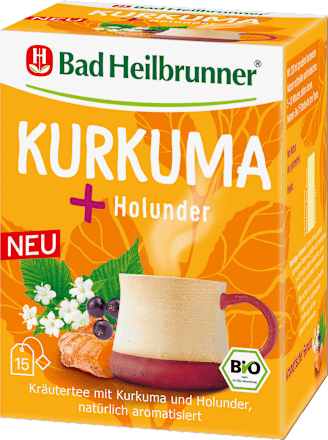 Kräutertee Kurkuma & Holunder (15 Beutel) Bad Heilbrunner