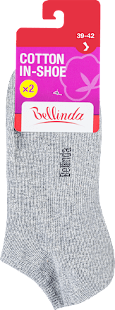 dámské ponožky Cotton In Shoe, velikost 39-42, šedé Bellinda
