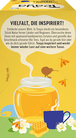 Kräutertee "Neuseeland" Lemonmyrte mit Manuka Honig (20 Beutel) Teaya