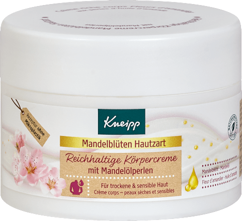 Mandelblüten Hautzart Reichhaltige Körpercreme mit Mandelölperlen Kneipp