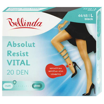 Harisnyanadrág Absolut Resist Vital, 20 DEN, fekete L Bellinda