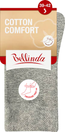 Női zokni, cotton comfort, szürke 39-42 Bellinda
