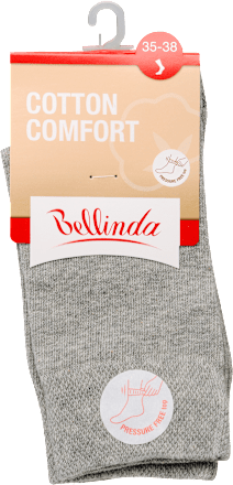Női zokni, cotton comfort, szürke 35-38 Bellinda
