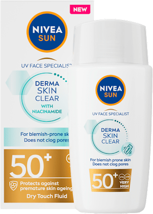 Fluid za zaščito pred soncem Derma Skin Clear ZF 50+ NIVEA SUN