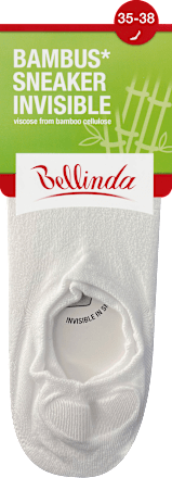 unisex ponožky Bambus Sneaker Invisible, 35-38 bílé Bellinda