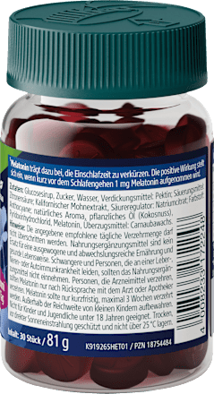 Gute Nacht Gummies mit Melatonin Kneipp
