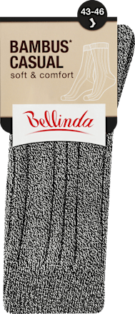 unisex ponožky Bambus Casual, 43-46, šedý melír Bellinda