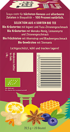 Tee Probierbox 4 Sorten (20 Beutel) Teaya