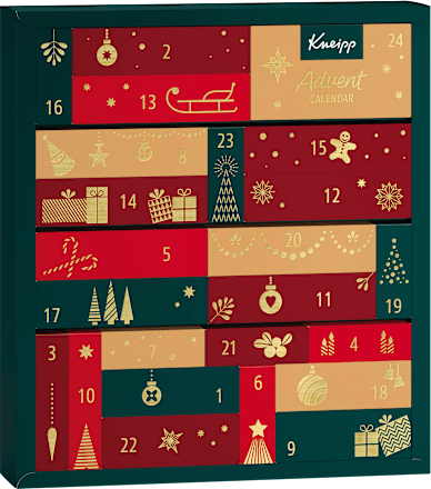 Adventskalender 2024 mit ausgewählten Pflege- und Reinigungsprodukten Kneipp