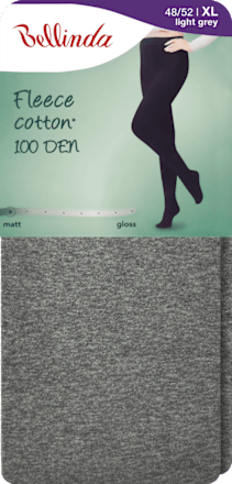 punčochové kalhoty Fleece cotton šedé vel. XL Bellinda