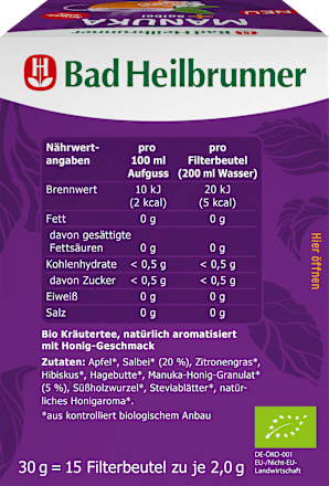 Kräutertee Manuka + Salbei Bad Heilbrunner