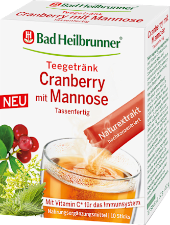 Teegetränk Cranberry mit Mannose (10 Stück) Bad Heilbrunner