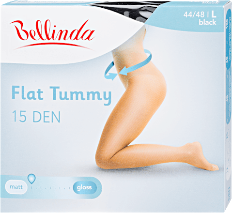 Harisnya, flat tummy, 15DEN, fekete L Bellinda