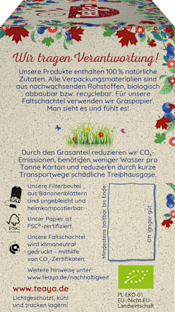 Früchtetee "taste my Canada" mit Cranberry, Heidelbeere & Ahornsirup (17 Beutel) Teaya