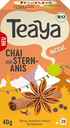 Kräutertee "Nepal" Chai mit Sternanis (20 Beutel) Teaya