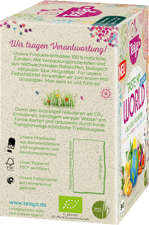 Teemischung "taste my world", 4 verschiedene Teesorten (16 Beutel) Teaya