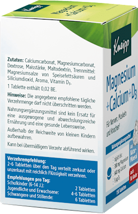 Tabletten Magnesium + Calcium + D3 Kneipp
