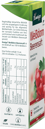 Weißdorn Beerensaft für Herz und Kreislauf Kneipp