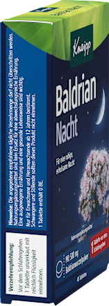 Tablety Valeriána pre pokojný a nerušený spánok Kneipp