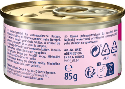 Mus mokra karma dla kota Poésie, kaczka Vitakraft