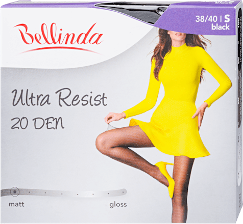 Harisnya, ultra resist, 20DEN, fekete, S Bellinda