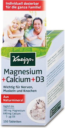Tablety Magnézium + kalcium + vitamín D3 Kneipp