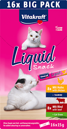 Katzensnack Liquid mit Huhn & Rind Vitakraft