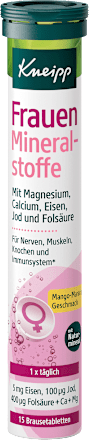 Frauen Mineralstoffe Brausetabletten mit Eisen, Jod und Folsäure 15 St Kneipp