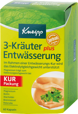 Kapsuly 3 Byliny na odvodnenie organizmu Kneipp