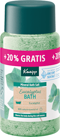Kryształki do kąpieli z soli mineralnej Eukaliptus Eucalyptus Bath Kneipp