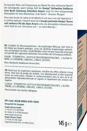 Duftkerze im Glas 'Gute Nacht Stimmung' 145g Kneipp