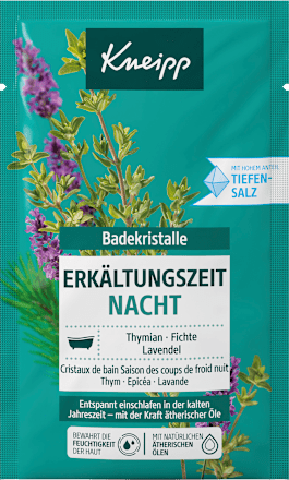 Badekristalle Erkältungszeit Nacht Kneipp