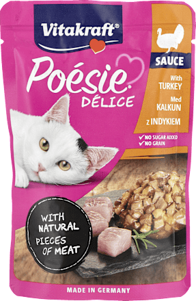 Mokra karma dla kota Poésie Delice, indyk Vitakraft