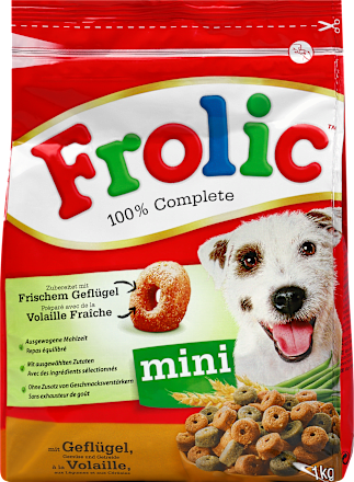 Trockenfutter Hund mit Geflügel, Getreide und Gemüse Frolic