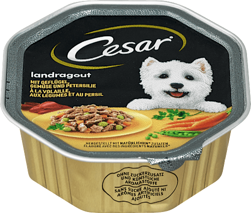Nassfutter Hund landragout mit Geflügel Cesar