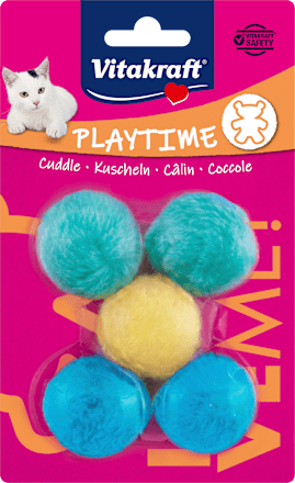 Plišaste žogice z zvončkom za mačke Vitakraft