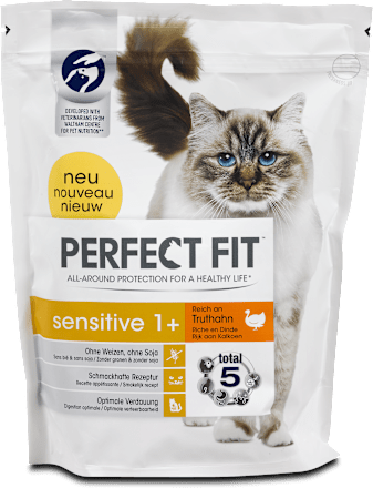 sensitive 1+ Katzenfutter reich an Truthahn PERFECT FIT