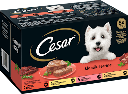 Nassfutter Hund Klassiker Selektion Multipack (8x150 g) Cesar