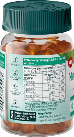 Mentaler Fokus Gummies Kneipp