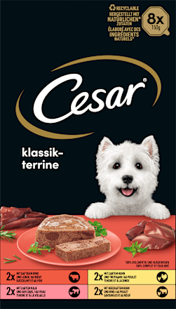 Nassfutter Hund Klassiker Selektion Multipack (8x150 g) Cesar