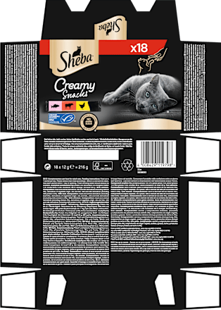 Katzenleckerli Creamy Snacks, Multipack (18x12 g) Sheba