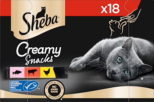 Katzenleckerli Creamy Snacks, Multipack (18x12 g) Sheba