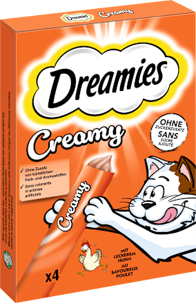 Katzenleckerli Creamy Snack mit Huhn (4x10 g) Dreamies