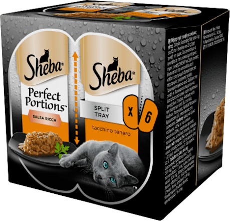 Cibo umido per gatti Perfect Portions in salsa con tacchino  Sheba