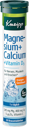 Šumivé tablety Magnézium, Calcium + Vitamín D3 Kneipp
