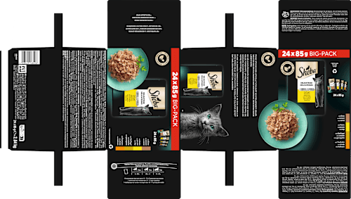 Nassfutter Katze Delikatessen - Geflügel Variation, Multipack (24x85 g) Sheba