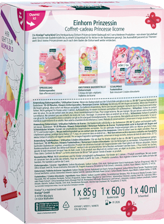 Geschenkset Badezusatz Kinder Einhorn Prinzessin 3tlg Kneipp Naturkind